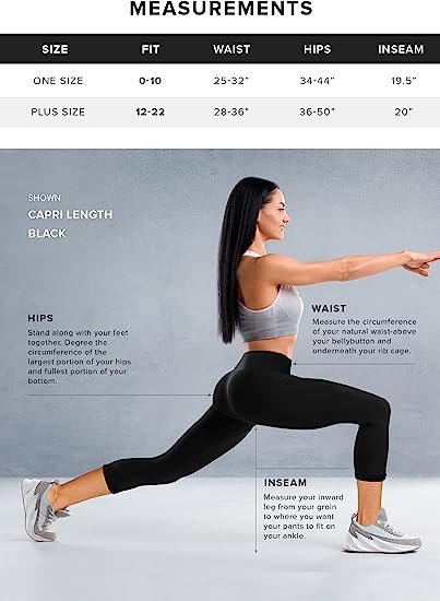 High Waist Leggings in Shorts, Capri and Full Length - Buttery Soft - 3" High Waistband